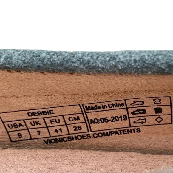 Vionic Debbie Light Blue Suede Loafer Slip On Shoes 9 - Picture 4 of 8